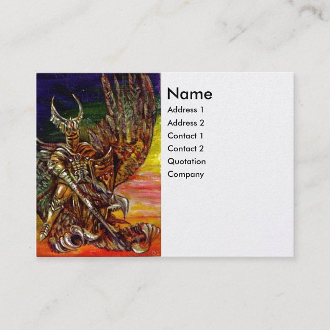 DARK KNIGHT White Pearl Paper Business Card (Front)