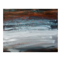 Dark Landscape Abstract Acrylic on Canvas