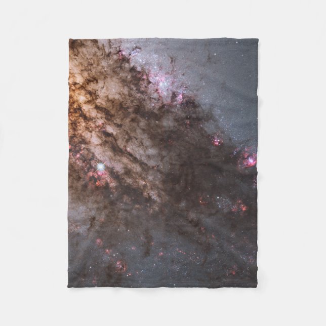 Dark Lanes Of Dust Crisscross Centaurus A Galaxy. Fleece Blanket (Front)