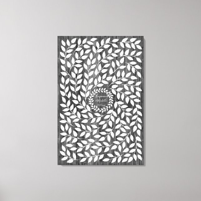 Dark Laurel - 250 Signature Canvas Guest Book (Front)