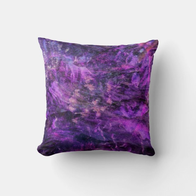 Dark Lavender Cosmic Decor Cushion (Front)