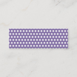 Dark Lavender with White Polka Dots Mini Business Card