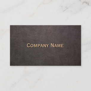 Dark Leather Background Customisable Business Card
