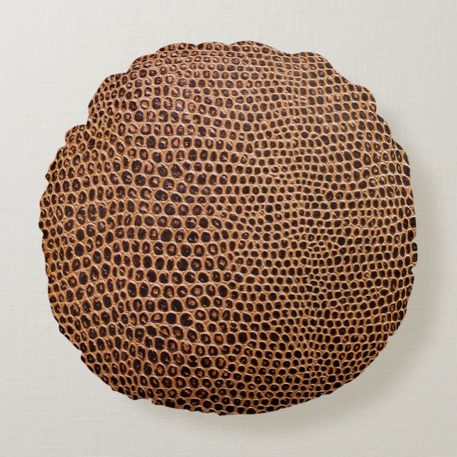 dark leather background round cushion (Front)