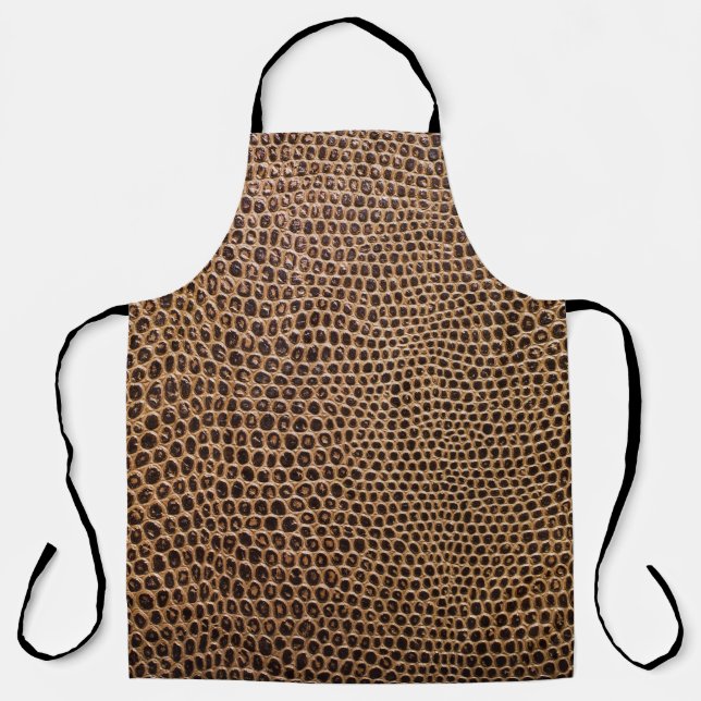 Dark Leather: Elegant Simple Background Apron (Front)