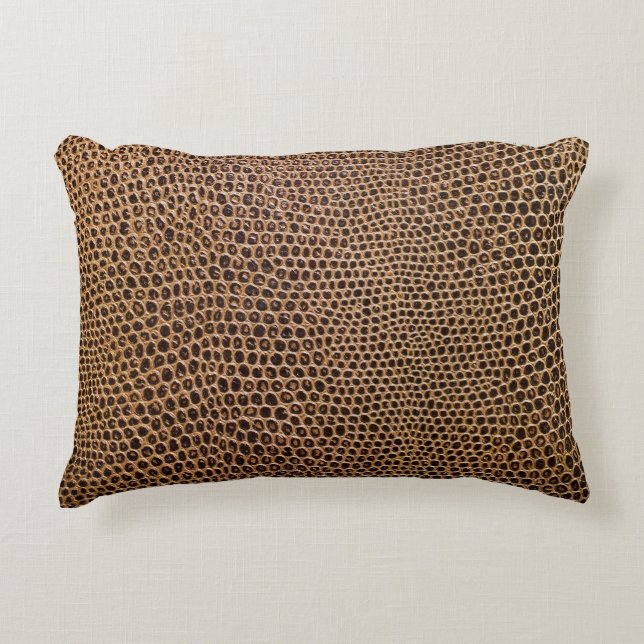 Dark Leather: Elegant Simple Background Decorative Cushion (Front)