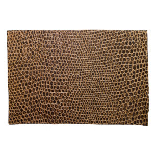 Dark Leather: Elegant Simple Background Pillowcase