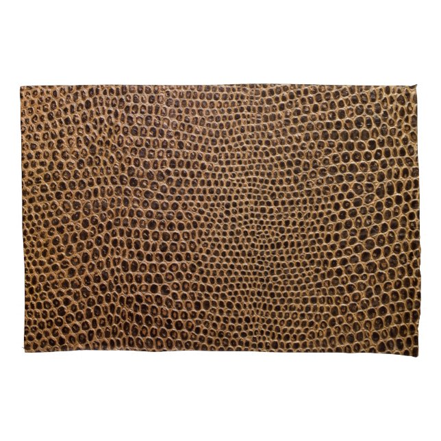Dark Leather: Elegant Simple Background Pillowcase (Front)