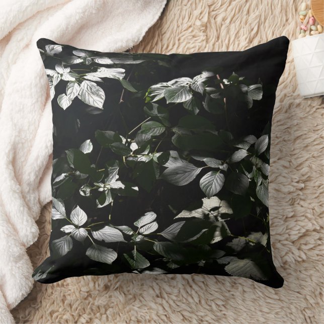 Dark Leaves Cushion (Blanket)