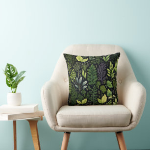 Dark Leaves Cushion
