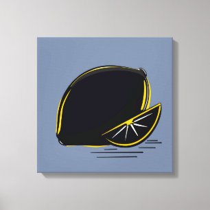 Dark Lemon – Minimal Graphic Art Canvas Print