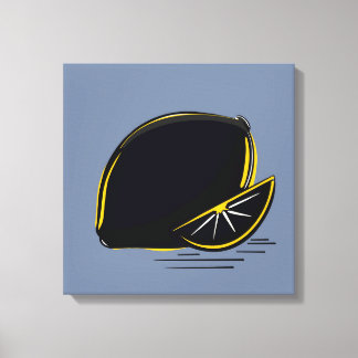 Dark Lemon – Minimal Graphic Art Canvas Print