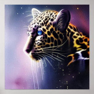 Dark leopard poster