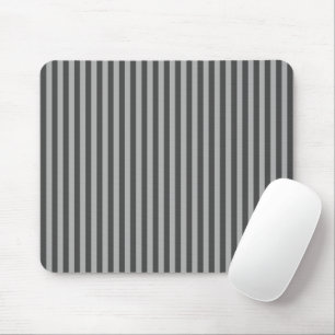 Dark Light Grey Vertical Lines Geometric Stripes Mouse Mat