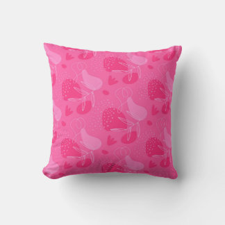 Dark & light pink print  cushion