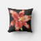 Dark Lily Throw Pillow - 16x16