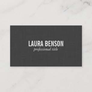 Dark Linen Print Business Card