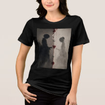 Dark Love Silhouette Artistic Couples T-Shirt