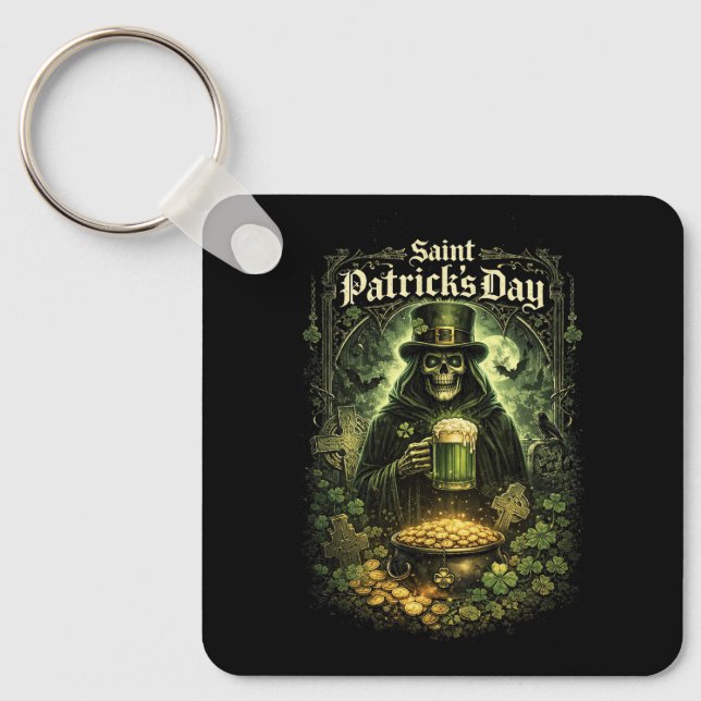 Dark Luck of Saint Patrick Key Ring (Front)