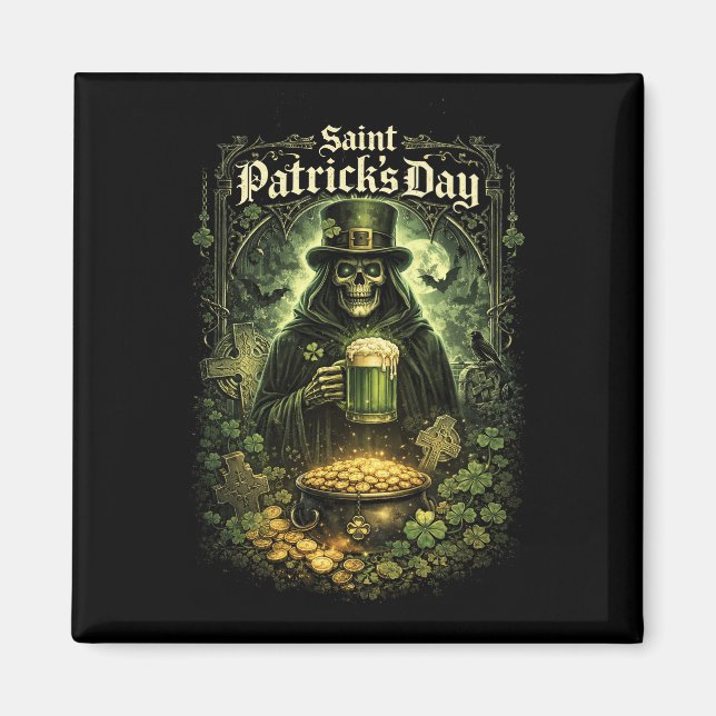 Dark Luck of Saint Patrick Magnet (Front)