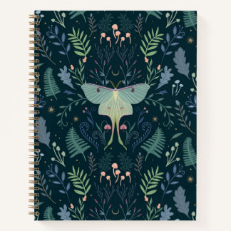 Dark Luna Moth Botanical Journal