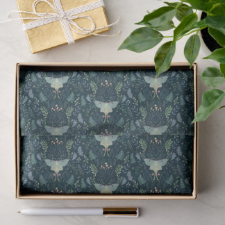 Dark Luna Moth Botanical Tissue Paper