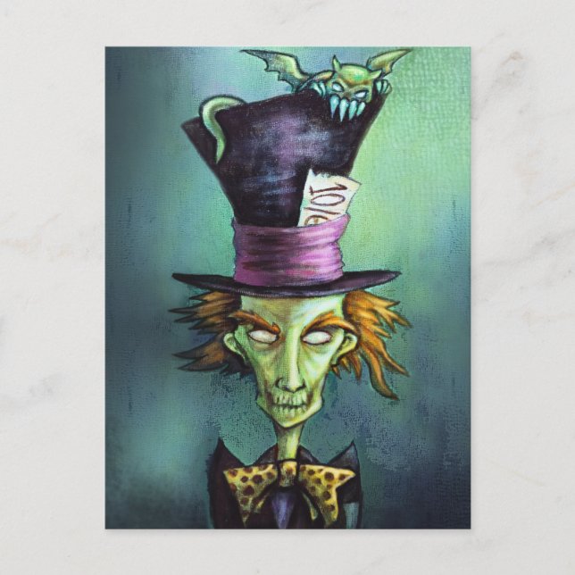 Dark Mad Hatter from Alice in Wonderland Postcard (Front)