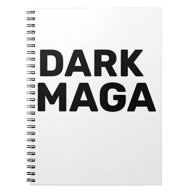 Dark Maga Funny Halloween Trump 2024 Notebook (Front)