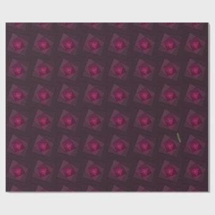 Dark Magenta Modern Geometric Layered Pattern Wrapping Paper