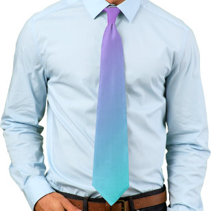 Dark Magenta Purple and Light Aqua Cyan Gradient Tie