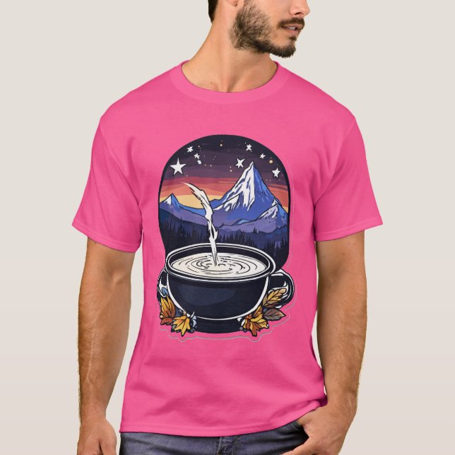 Dark Magic Cauldron Sticker T-Shirt Design (Front)