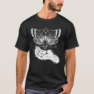 Dark Magic Mysticism Hamsa Hand Moth Pagan Occult T-Shirt