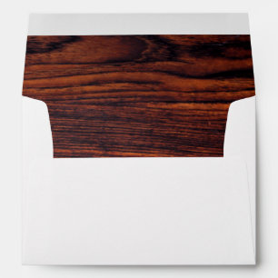 Dark Mahogany wood grain, brown wood grain Envelopes