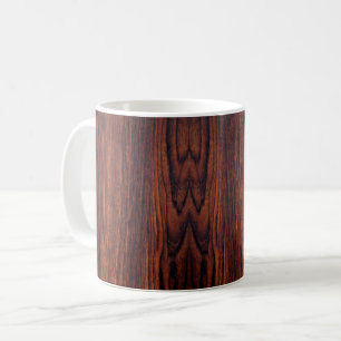 Dark Mahogany wood grain   brown wood pattern  Coffee Mug