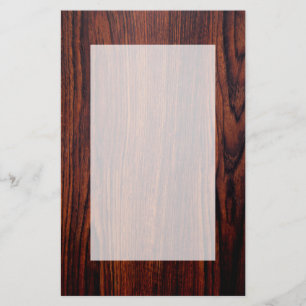 Dark Mahogany wood grain brown wood pattern Stationery