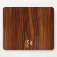 Dark Mahogany Wood Texture, Monogram