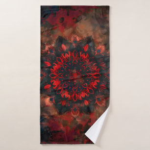 Dark Mandala- Boho Gothic Gift Bath Towel Set