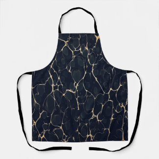 Dark Marble Pattern Abstract Alcohol Ink Style 1 Apron