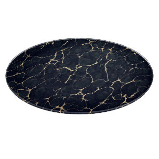 Dark Marble Pattern Abstract Alcohol Ink Style 1 Cutting Board