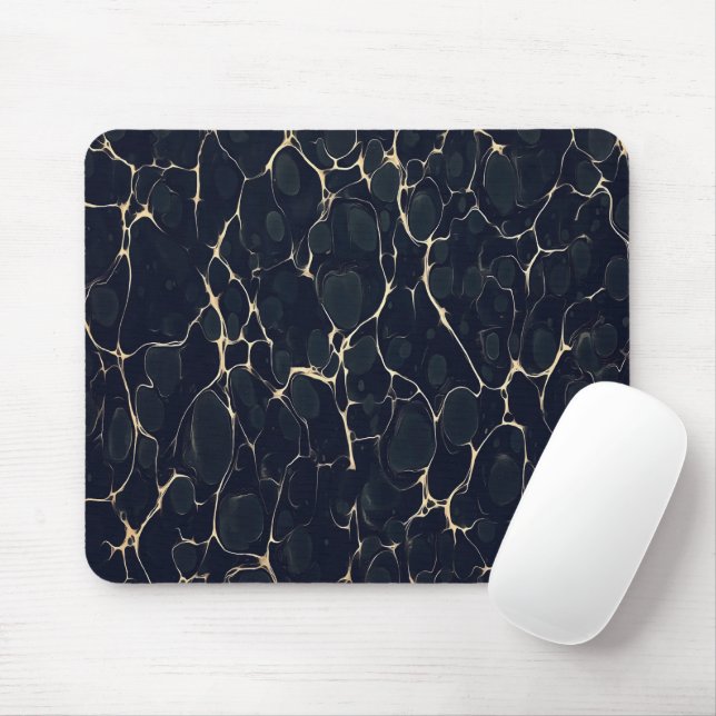 Dark Marble Pattern Abstract Alcohol Ink Style 1 Mouse Mat (With Mouse)