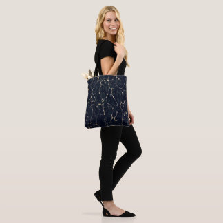 Dark Marble Pattern Abstract Alcohol Ink Style 1 Tote Bag
