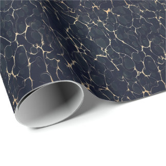 Dark Marble Pattern Abstract Alcohol Ink Style 1 Wrapping Paper