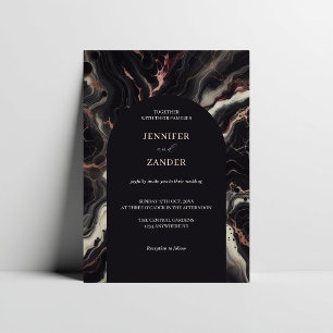 Dark Marble Wedding Moody & Luxe Autumn Elegance