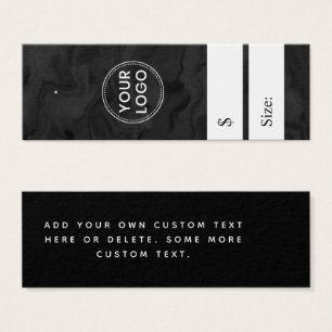Dark marbled black price tag