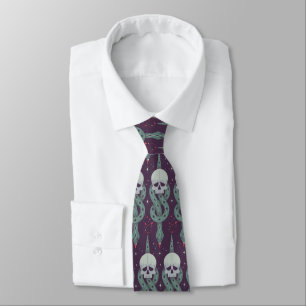 Dark Mark Geometric Icon Pattern Tie