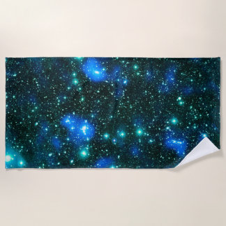 Dark Matter Blue Teal Beach Towel