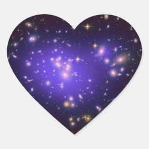 Dark Matter in Galaxy Cluster Abell 1689 (Hubble T Heart Sticker