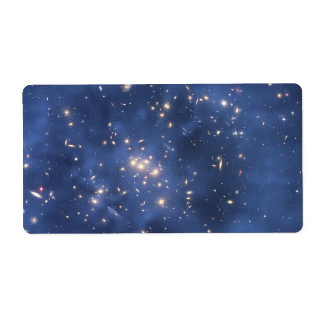 Dark Matter Ring and Galaxy Cluster in Cobalt Blue (Front)
