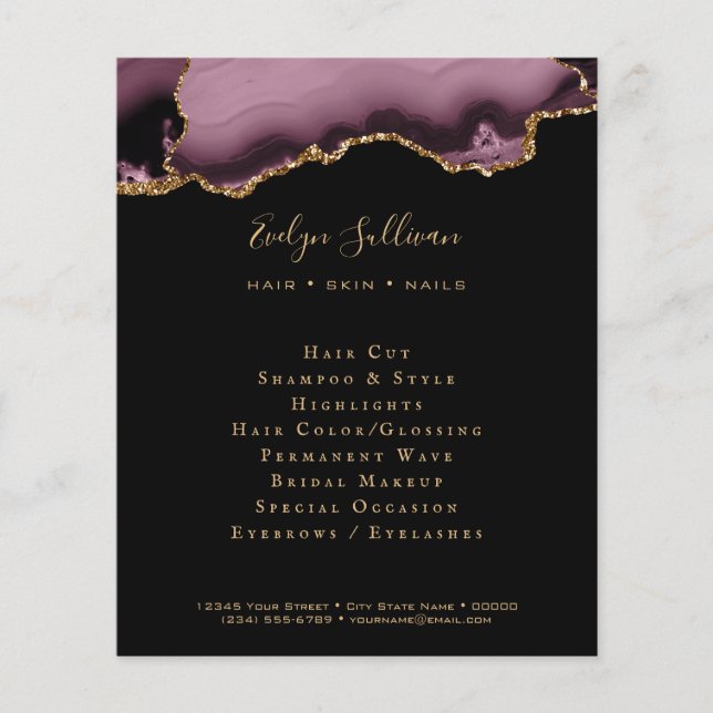 Dark mauve agate flyer (Front)
