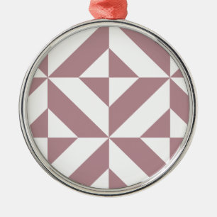 Dark Mauve Geometric Deco Cube Pattern Metal Tree Decoration